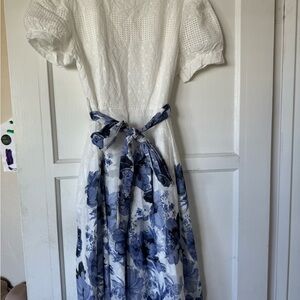 Dolce Vita White and Blue Floral Dress